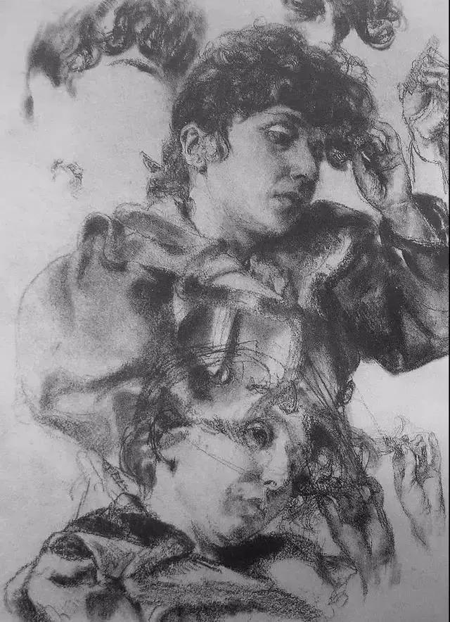 门采尔风景速写高清大图,速写临摹大师作品