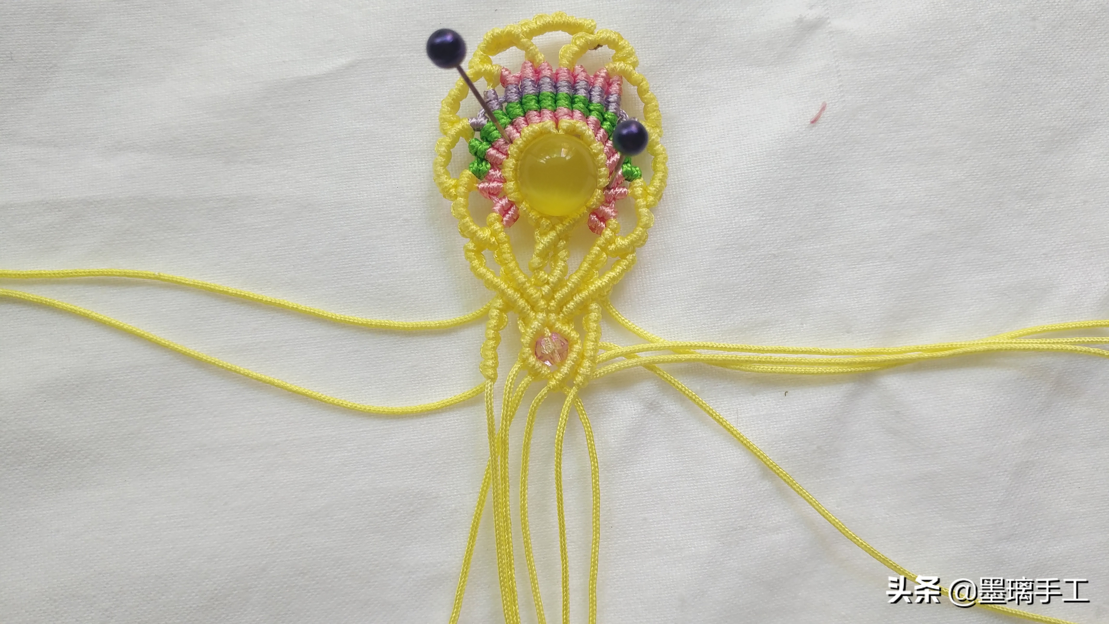 复古耳环编绳教程,简单北欧风手工编绳