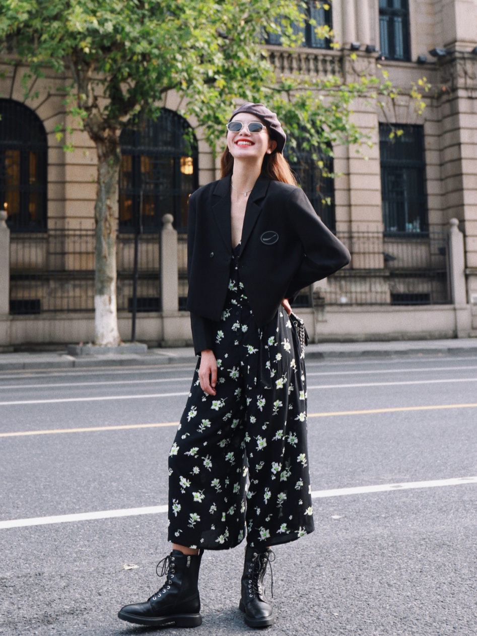 马丁靴夏季薄款长裤,马丁靴不露腿穿搭春