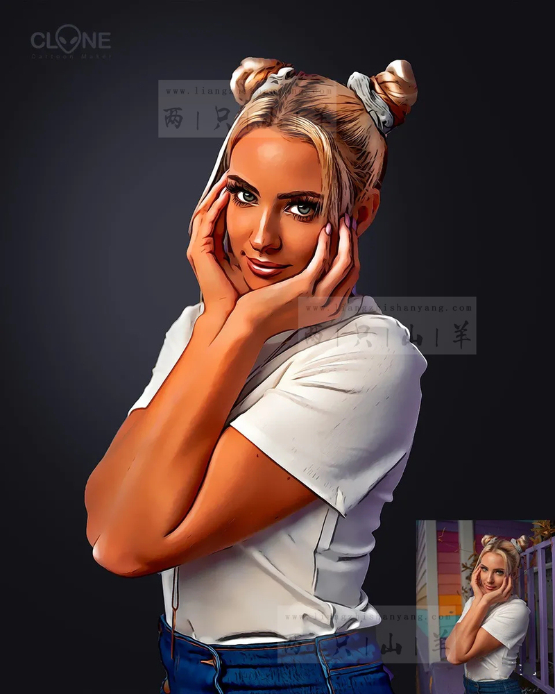 照片变卡通画一键生成,照片一键变成卡通漫画