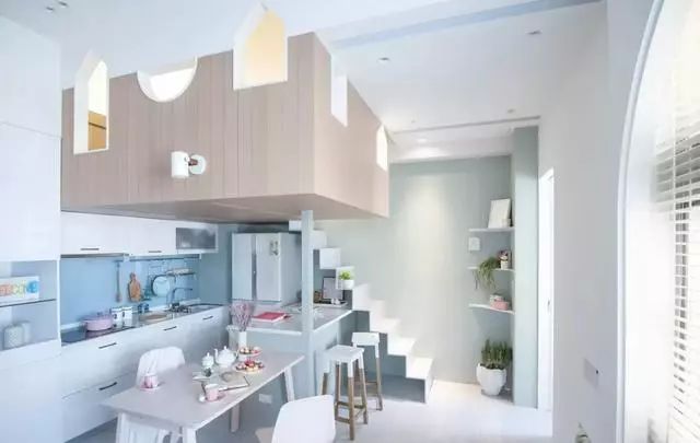 单身公寓复式楼日式,35平简单复式公寓