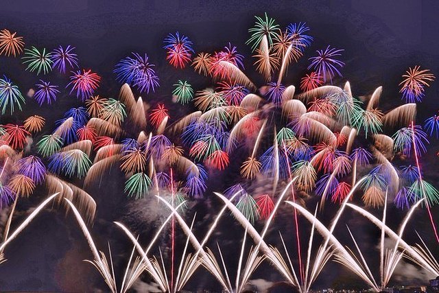 长冈花火大会的花火是哪里的,稻田花火大会