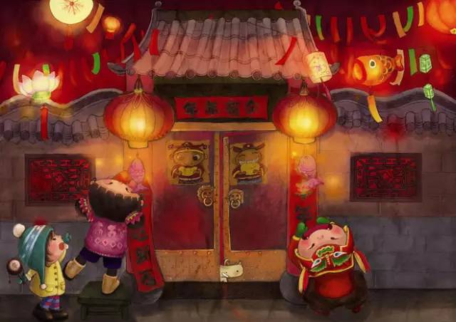 大年三十这天贴春联的习俗,贴春联高低的讲究