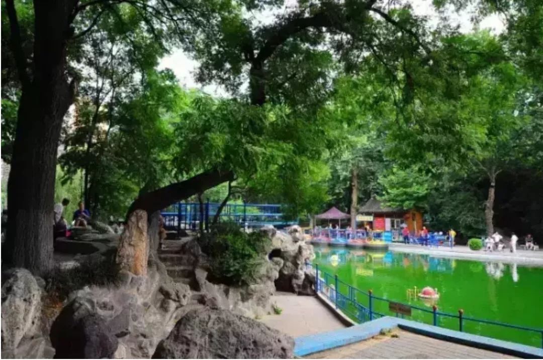 最美的西安公园风景图,西安桃花潭公园手绘导览图