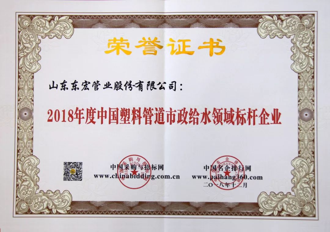 东宏管业颁奖,东宏管业获中国品牌价值排行