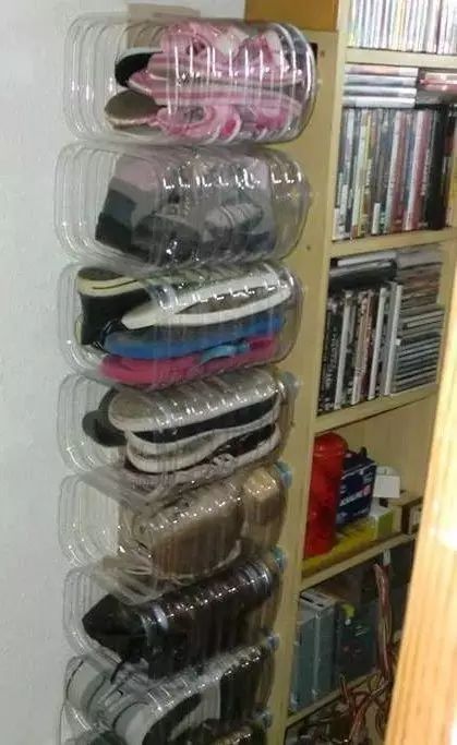 鞋柜格子太高如何多放几层鞋子,鞋柜里的鞋子怎么摆放节省空间