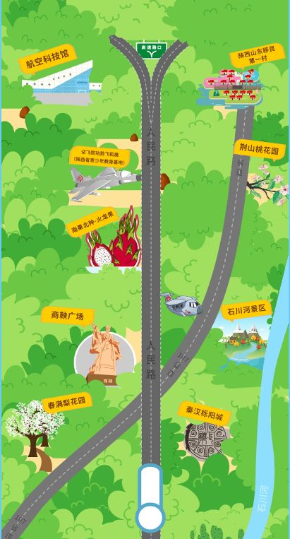 围观！阎良动漫旅游地图来啦，每一站都挺好~（文末有彩蛋）