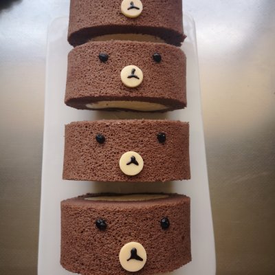 熊熊蛋糕卷,小熊熊脆饼