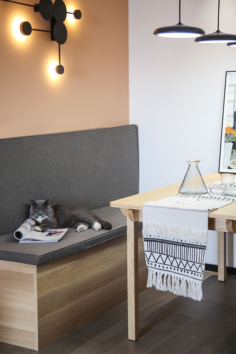 无主灯轻奢风装修电视墙,北欧轻奢客厅无主灯