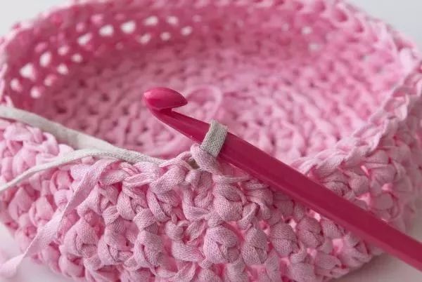 钩针收纳篮编织图解,钩针储物篮的图解