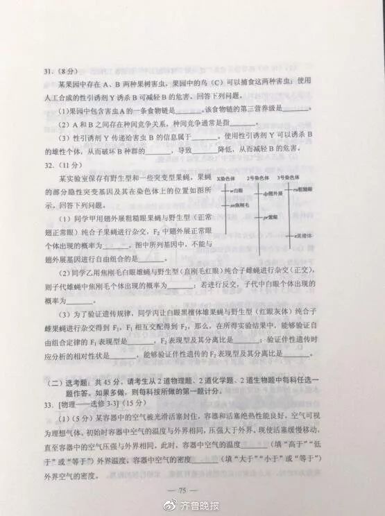 山西的高考分数预测题,山西2019高考题目