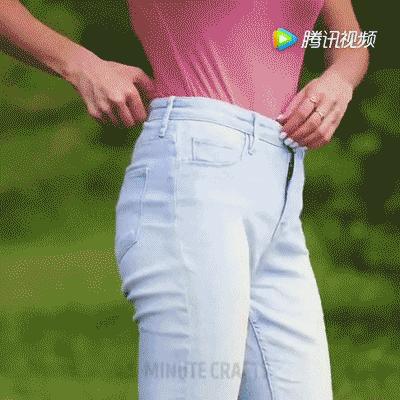 裤腰小了别慌,裤腰小了一根皮筋搞定