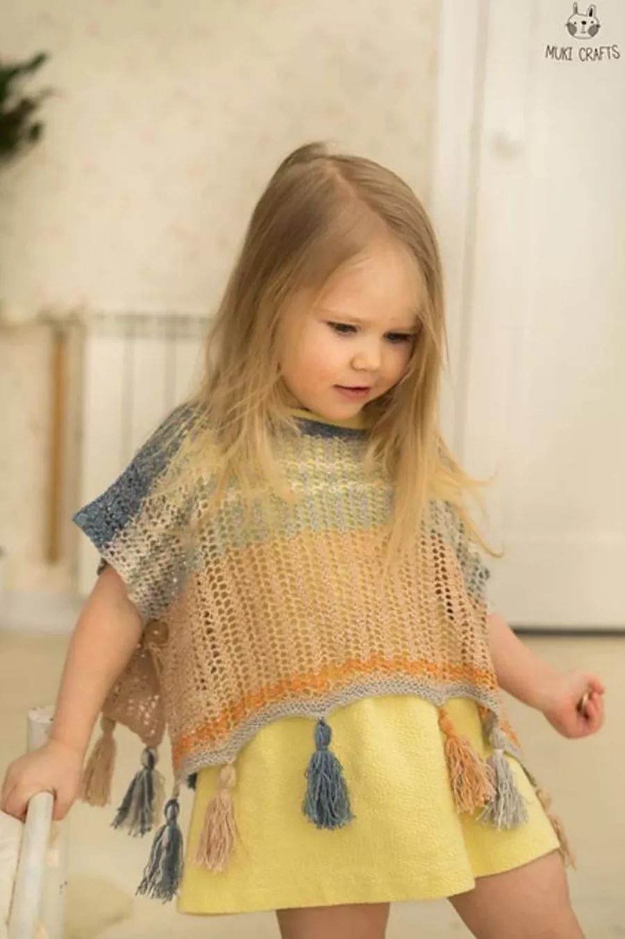 一线连钩成人连衣裙教程,拼花钩衣一线连