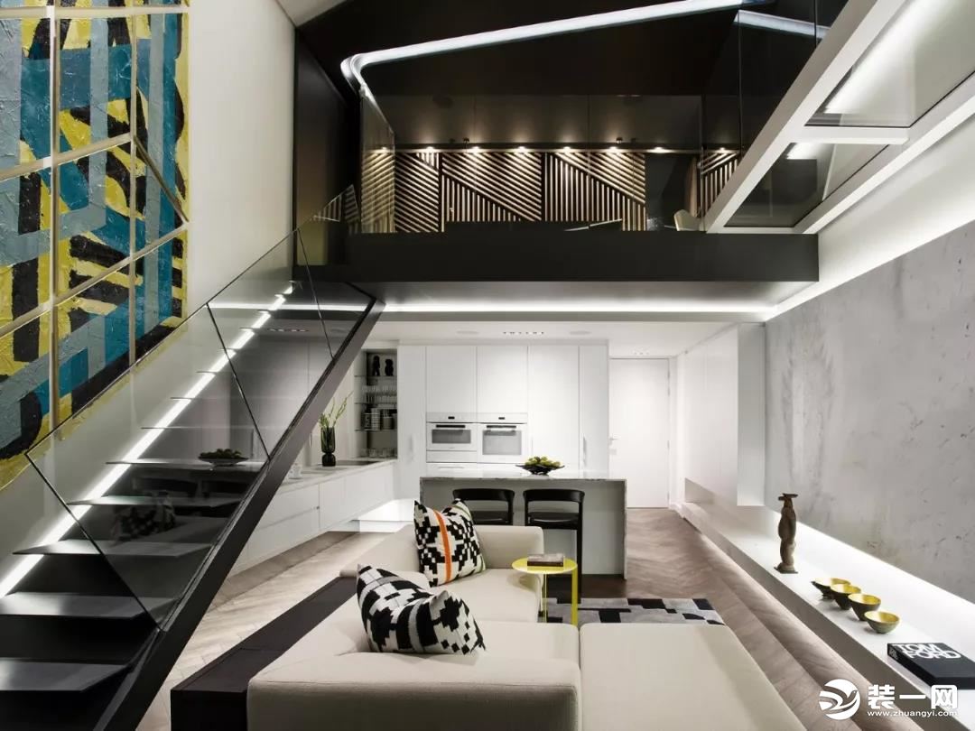 20-30平loft装修效果图,60平米层高4.5米loft装修效果图