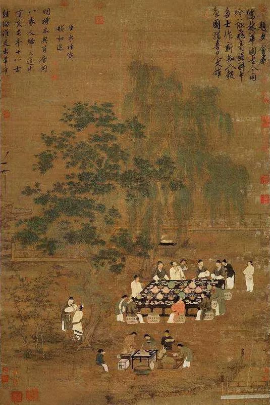 宋画中的文人形象,描绘宋人生活的画