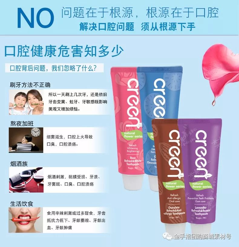 金手指团购商城团品7：「3支」韩国进口呵润creen牙膏（90g）