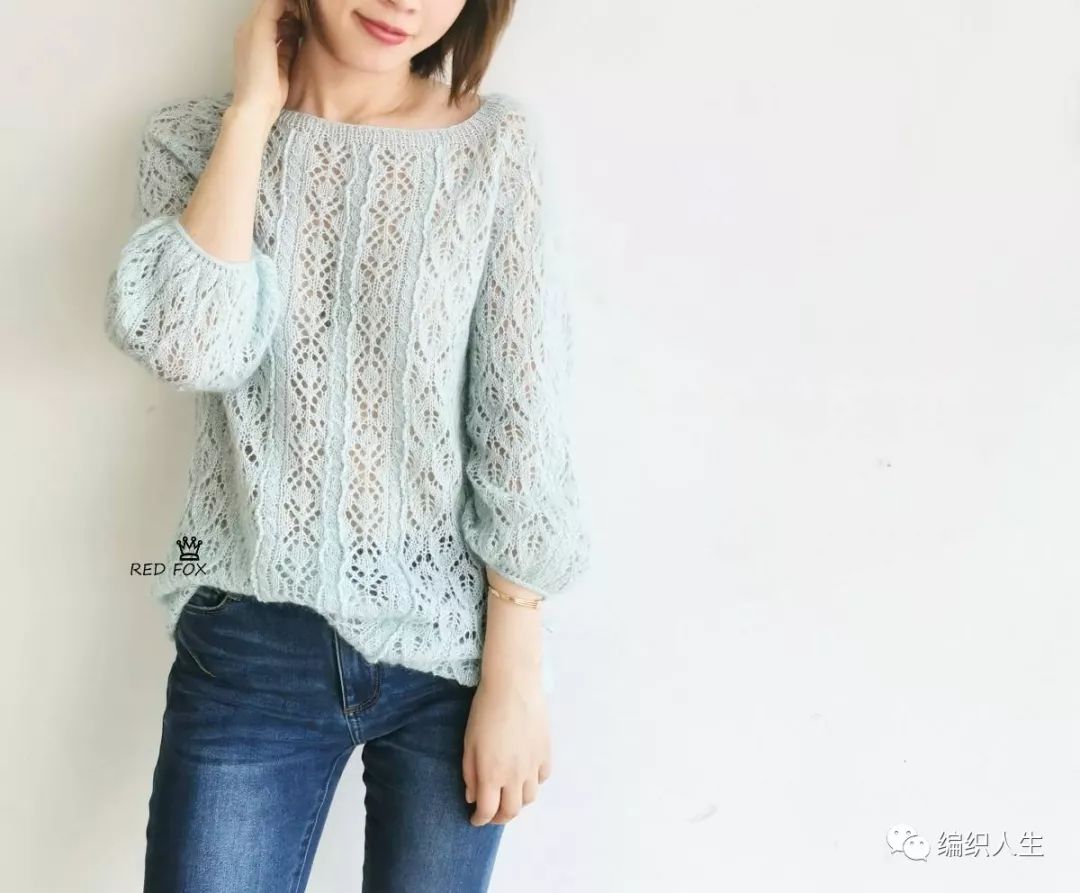 微课丨“雾月”从上往下织的插肩套衫,10月10日晚8点上课