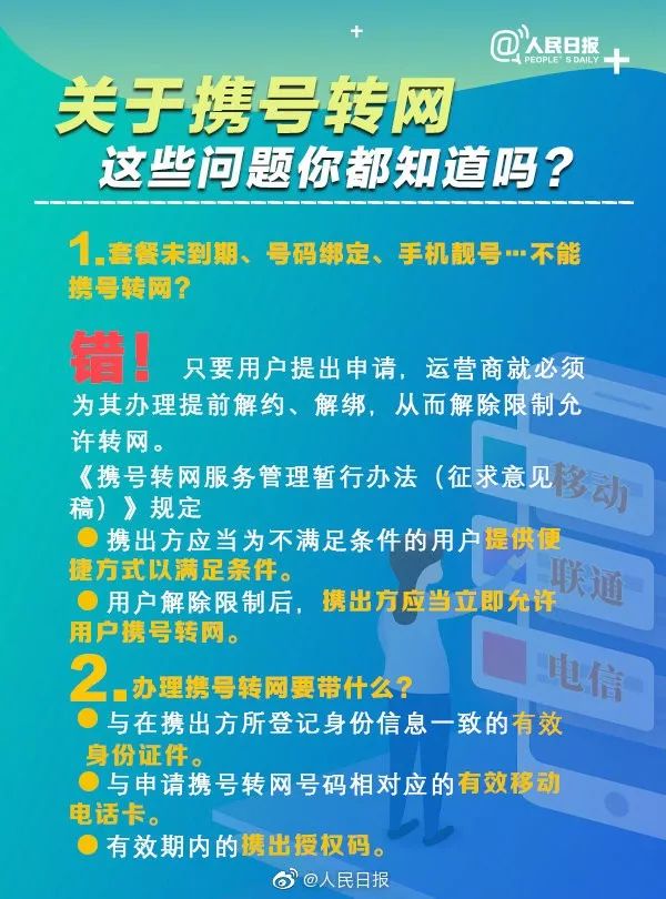 携号转网来了四个条件,携号转网对之前绑定的app有啥影响