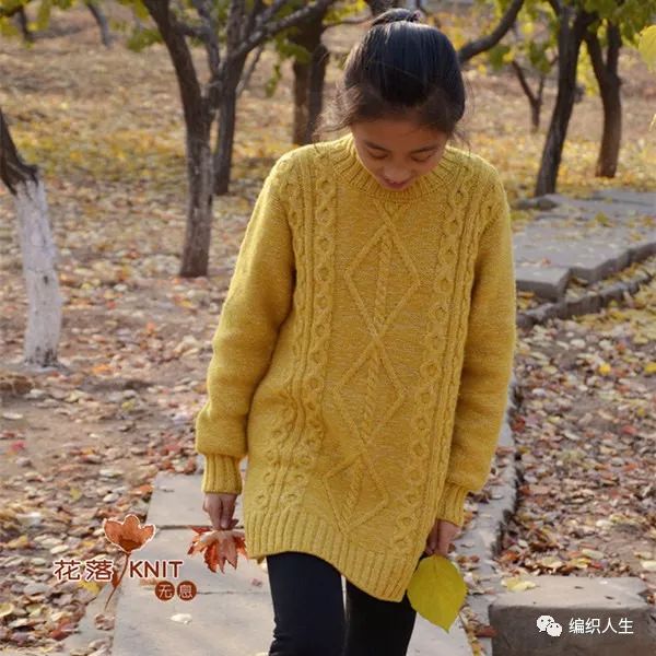 棒针麻花组合套头毛衣中长款教程,悠悠女士中长款套头衫棒针编织