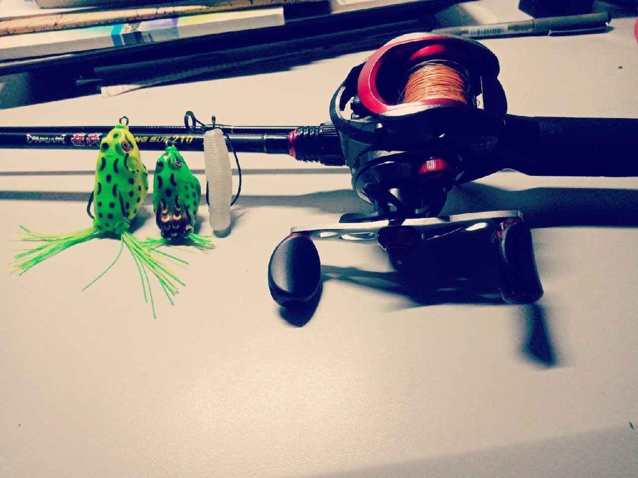 打中了第一尾白条后，我家人怀疑我在吸毒