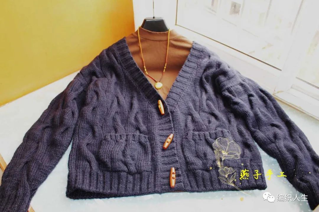 钩针仿淘宝羊绒开衫,软糯仙仙的马海毛棒针编织开衫