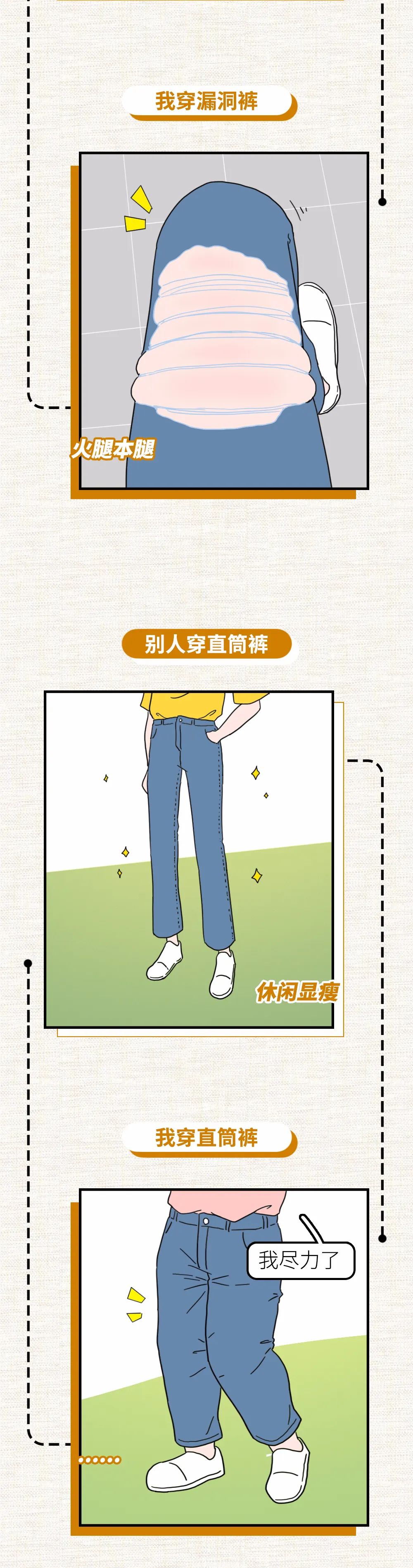 腿粗女生的悲惨实况，连上厕所也会痛！（漫画）