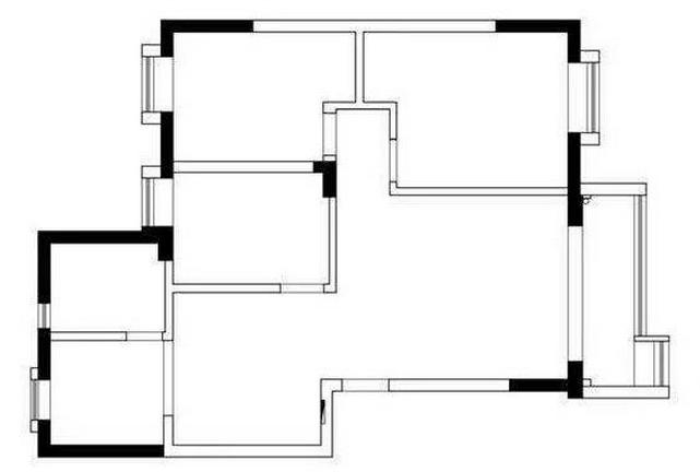 现代简约风格90平米二房装修图,现代简约风装修二室南北通透户型