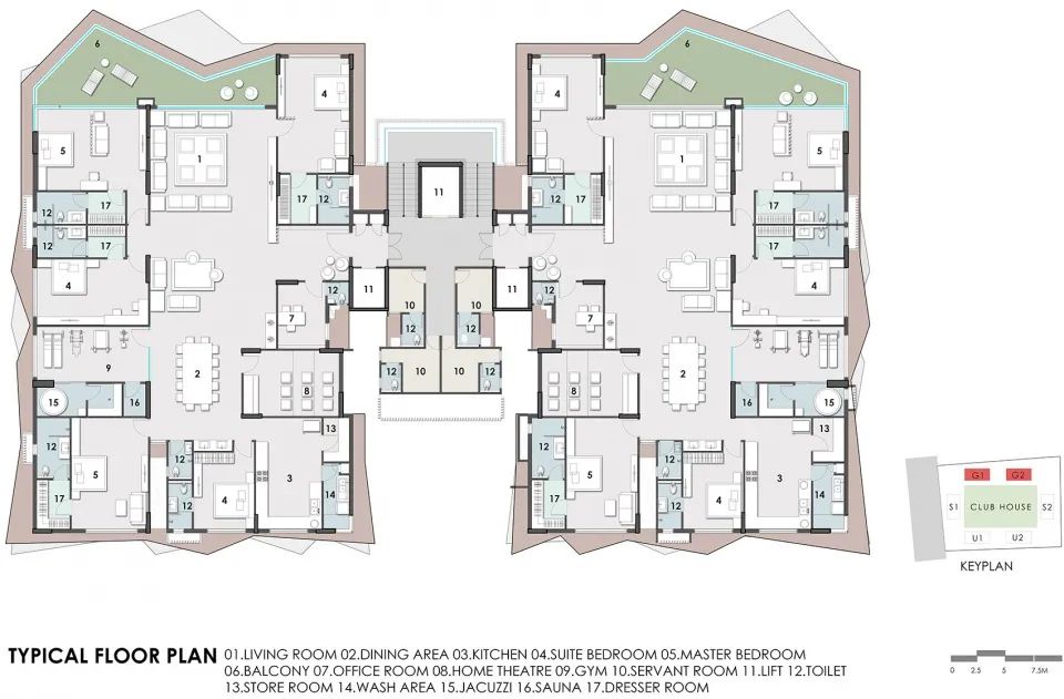 可持续的微环境-EXCELLENSEAA126公寓区/SanjayPuriArchitects