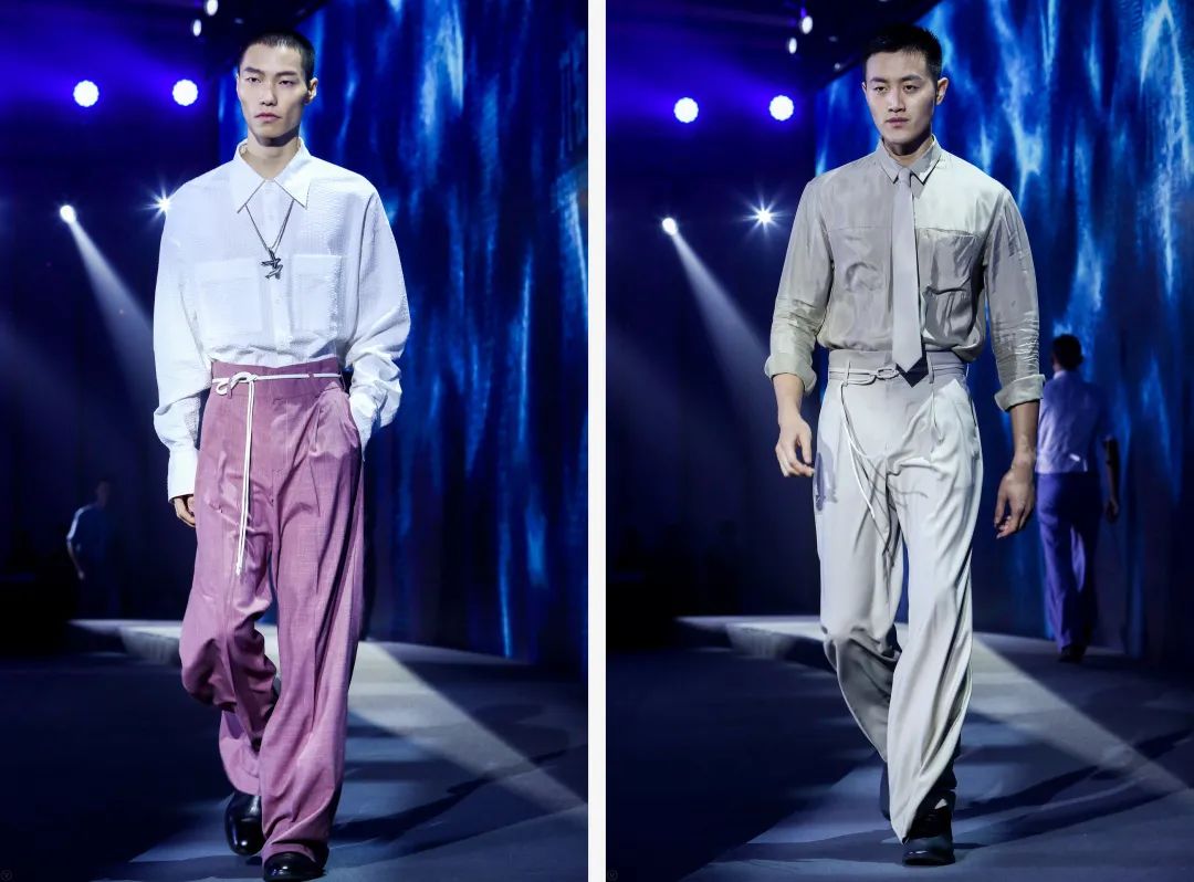 修身有弹性的男裤,宽松修身垂感男裤