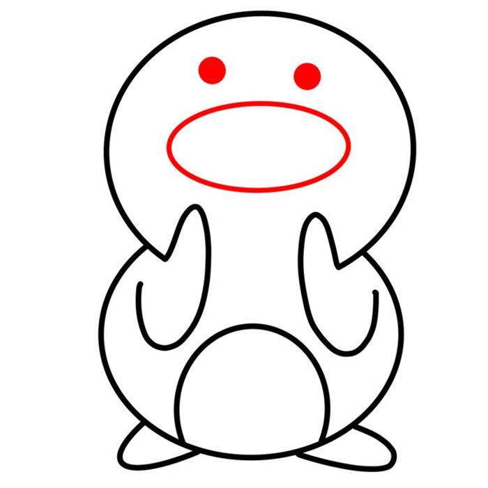 超简单小黄鸭简笔画,小黄鸭简笔画教程