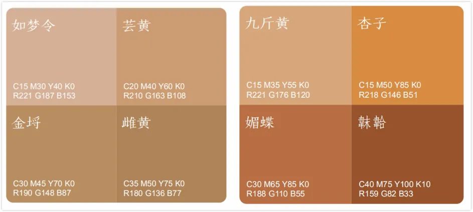 中国传统配色寓意,中国传统高级配色卡