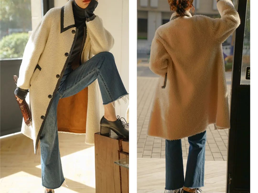 羊羔绒外套很丑的搭配,羊羔毛外套穿搭高级感