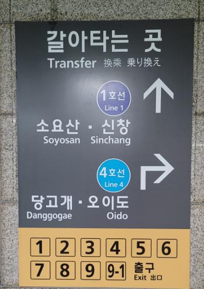 韩国地铁换乘小知识
