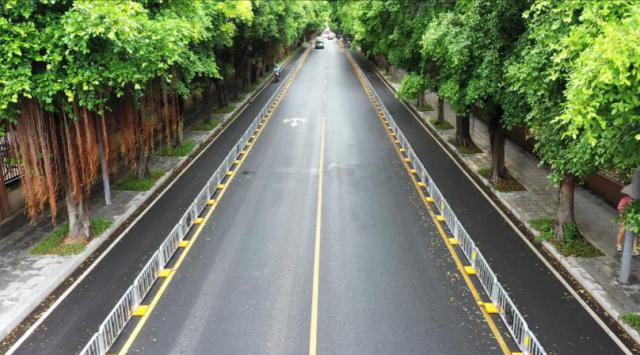 荔园路有新变化！打造“机非共板”特色示范路