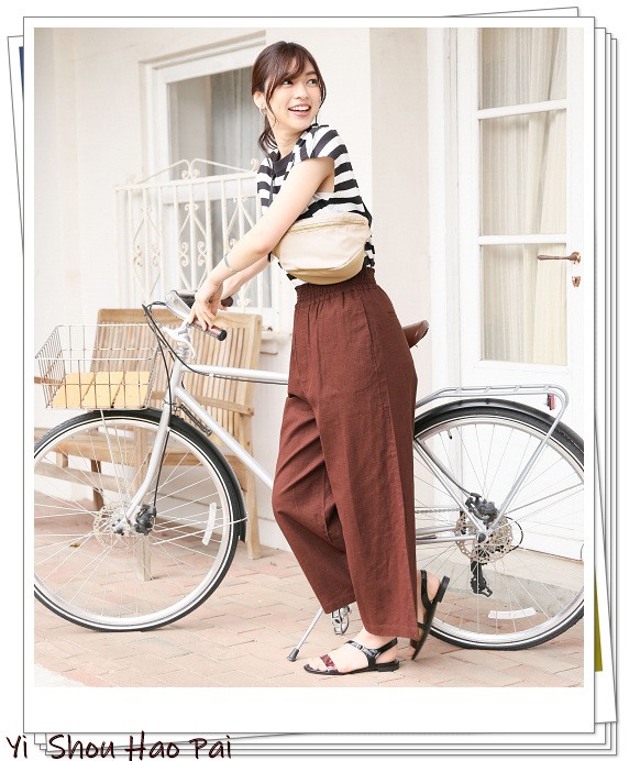 夏季亚麻宽松洋气7分裤,亚麻棉牛仔直筒裤穿搭