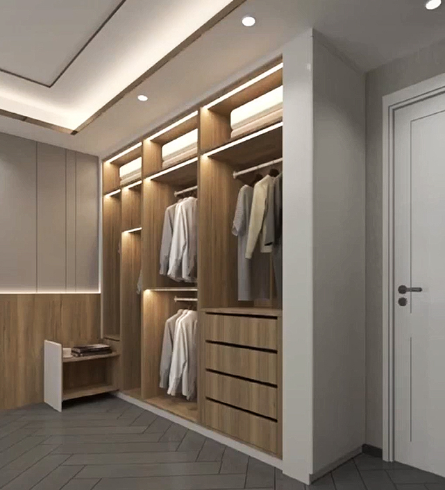 卧室布置一床一衣柜,小平米主卧室多收纳设计方案