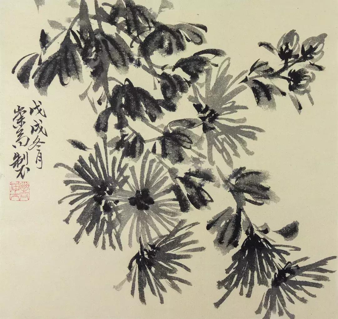 梅兰竹菊国画中的山石画法,梅兰竹菊国画写意教学视频