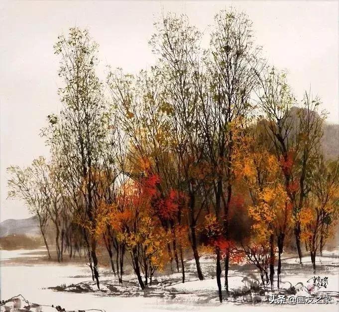 江南梦里水乡主题国画,田园生活国画