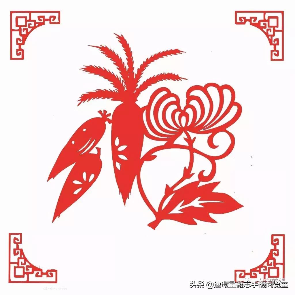 蔬菜剪纸画图片,瓜果蔬菜剪纸作品图片