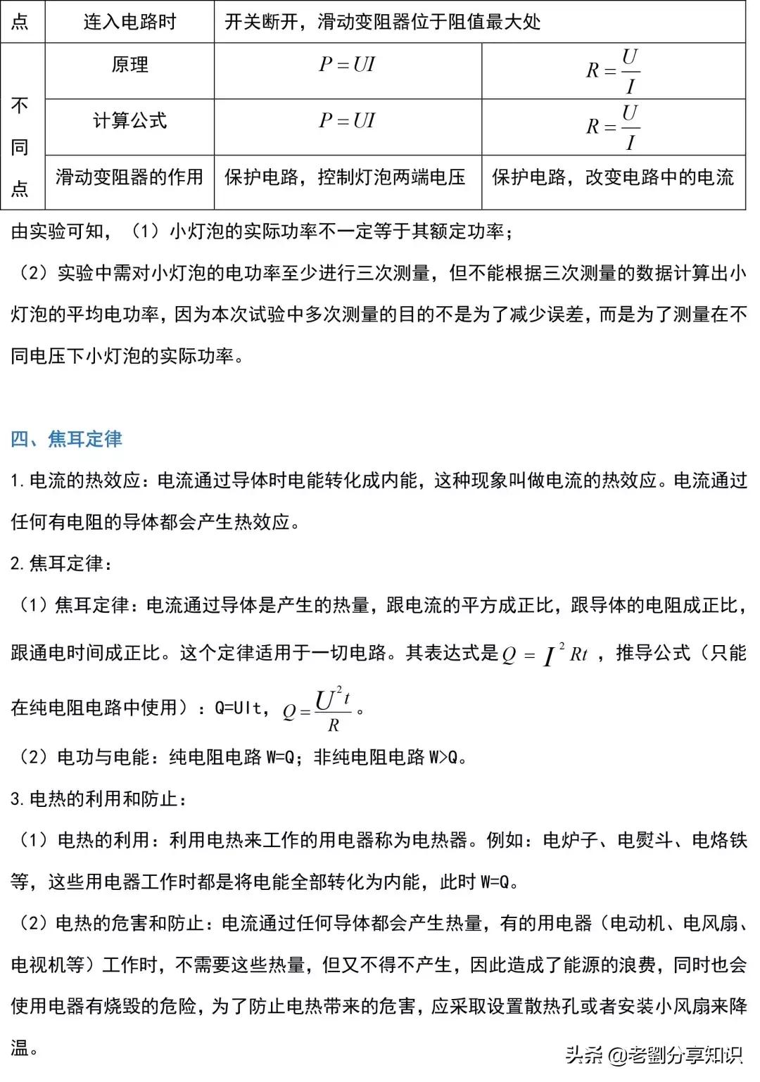 初三物理全一册知识点,初三全册物理必考知识点