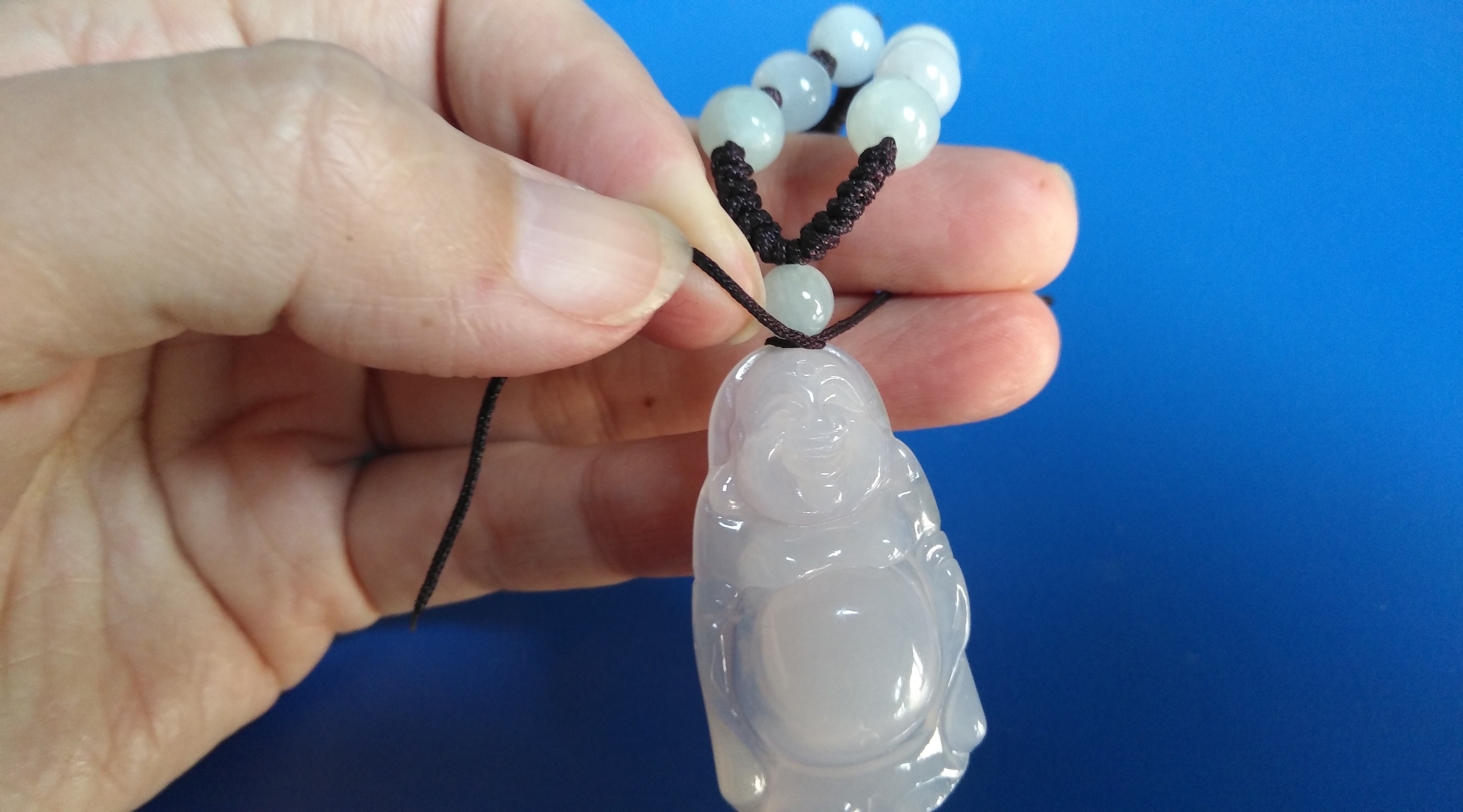 玉器吊坠配金珠子绳子打结方法,玉器吊坠的绑法图解