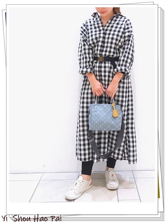 夏季格子衬衫搭配50岁,新款格子衬衫时尚潮流穿搭