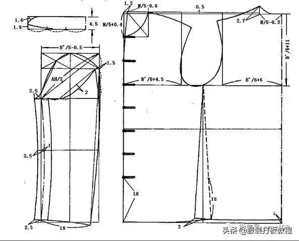 中式男装长袖裁剪与制作,零基础中式服装裁剪教程大全