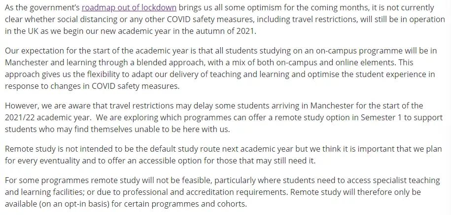 英国高校开学时间表,英国高校延迟开学