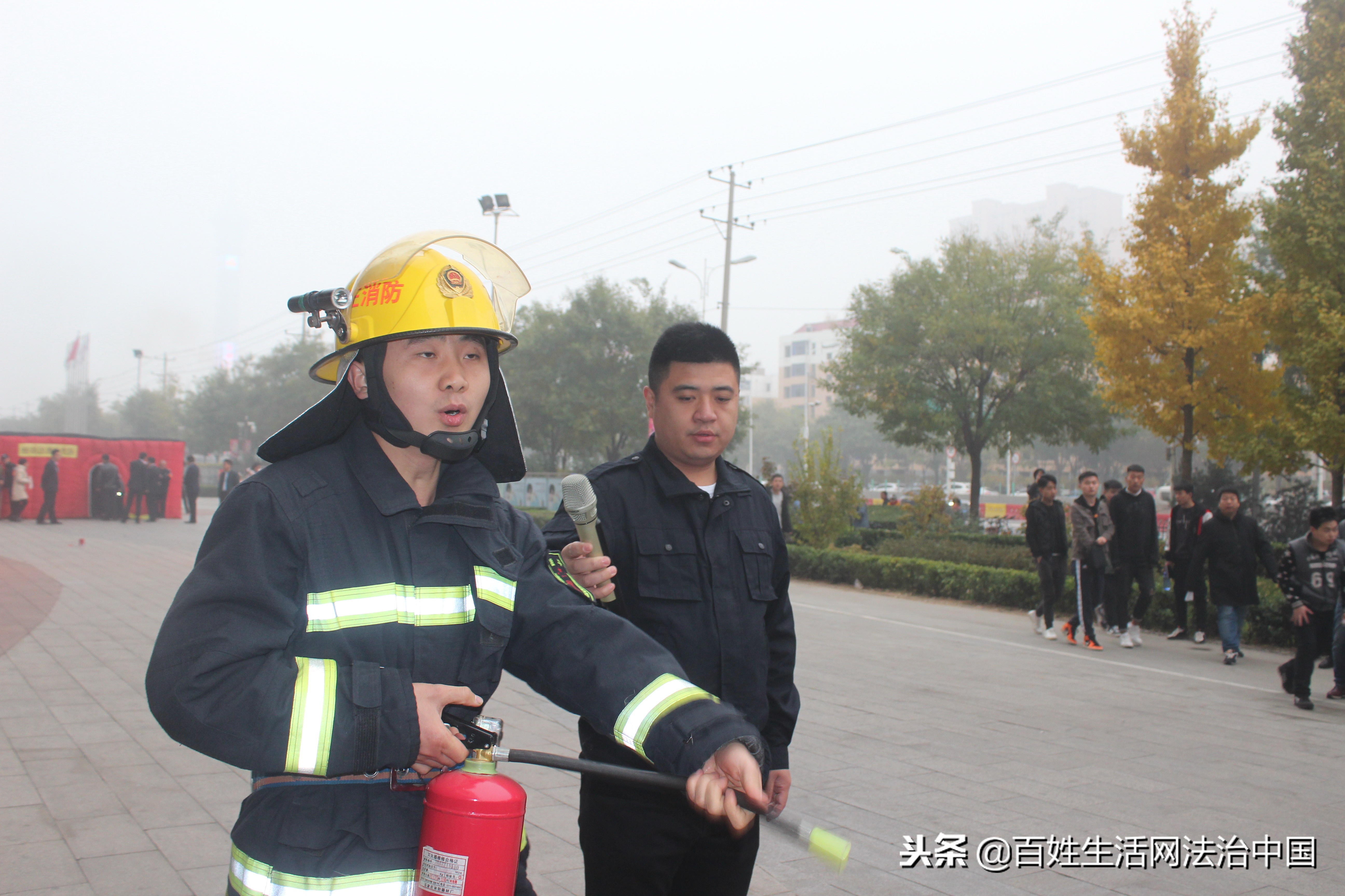 石家庄消防演练视频,演播室消防演练变成火灾现场