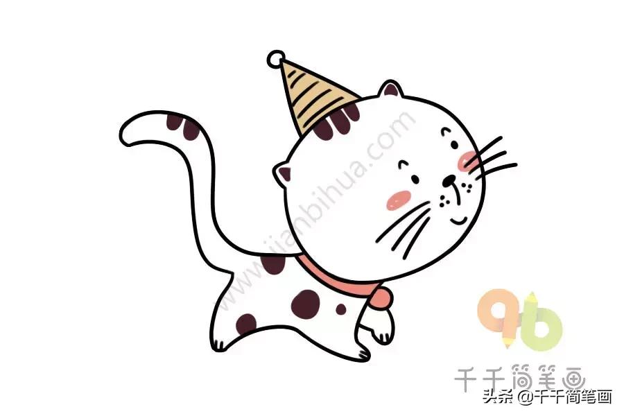 画画教程简单可爱卡通小猫的爪子,可爱小猫画法简单又好看