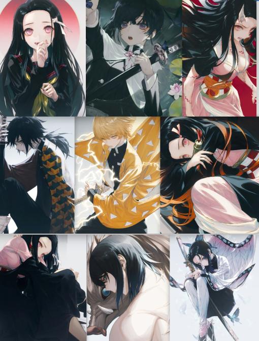 鬼灭之刃浮世绘真是太好看了,鬼灭之刃全员立绘图片