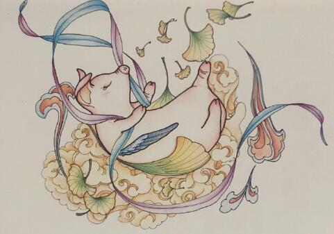 简单敦煌纹样,敦煌飞天壁画适合纹样