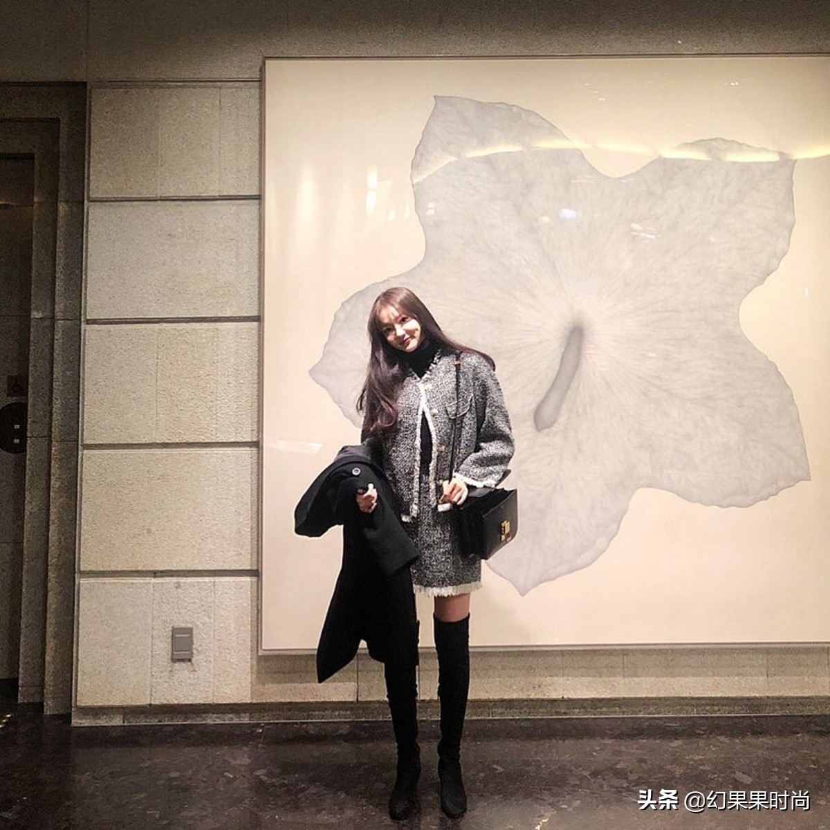 过膝长靴潮流穿搭法！小个子肉肉女一样可以穿出纤细铅笔腿