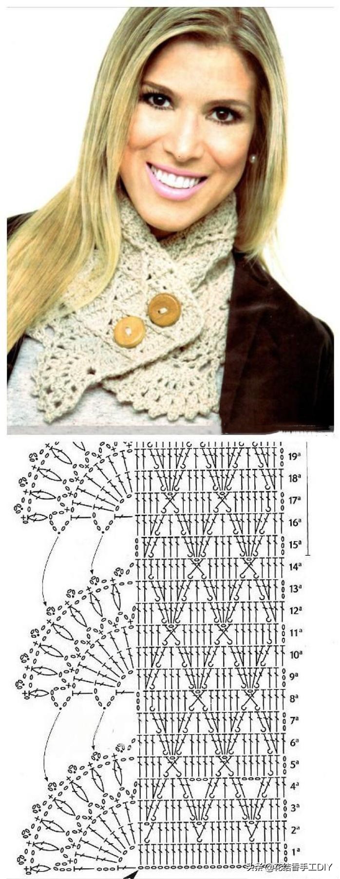 毛线编织围脖花样教程,毛线套头围脖编织教程